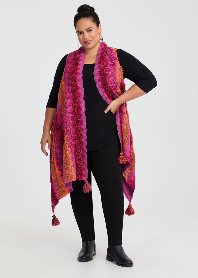 Bright Textured Vest, , hi-res