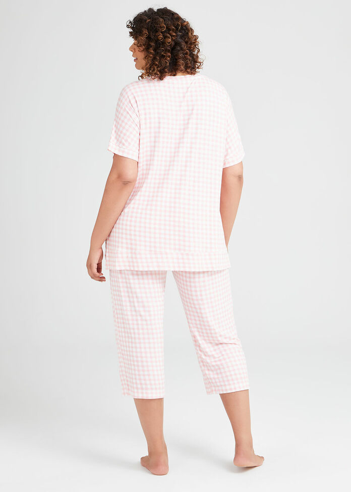 Shop Bamboo Gingham Pyjama Top in Pink in sizes 12 to 24 | Taking Shape