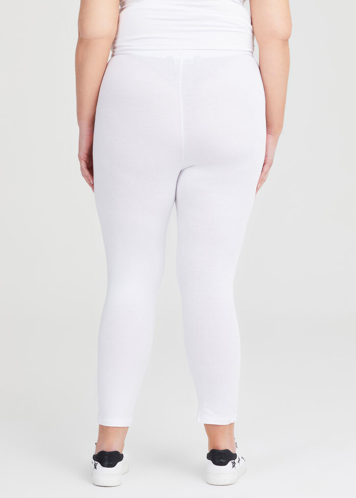 Shop Plus Size Good Earth Australian Cotton 7/8 Legging, White