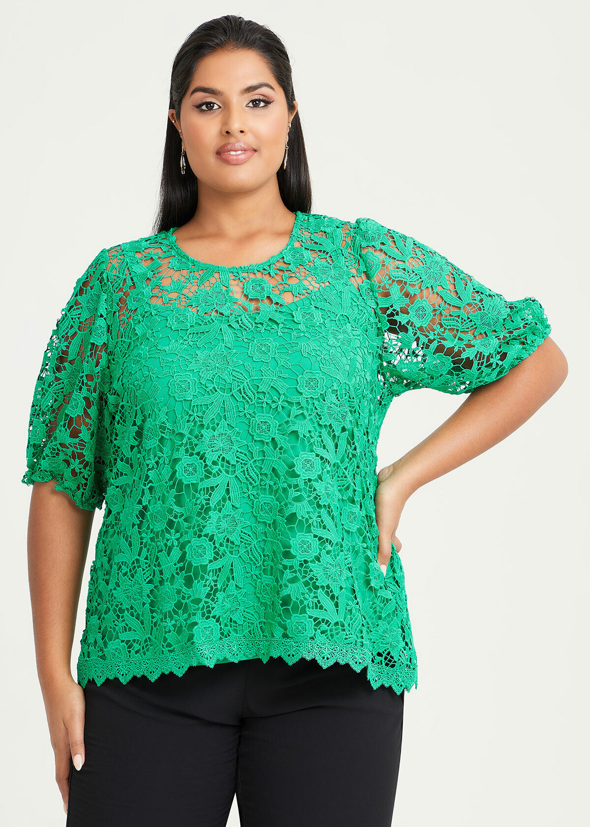 Plus size lace tops australia online
