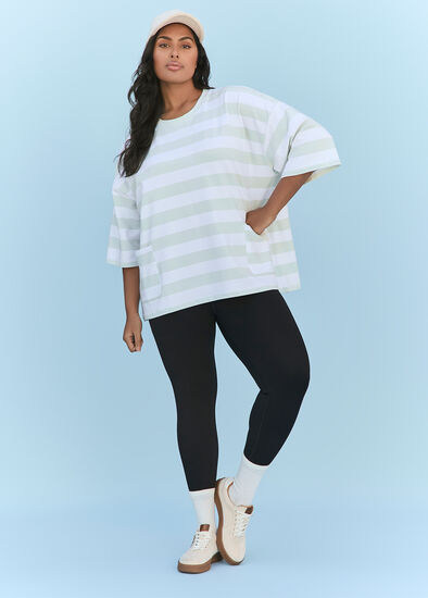 Plus Size Cloud Touch Seam Detail Legging