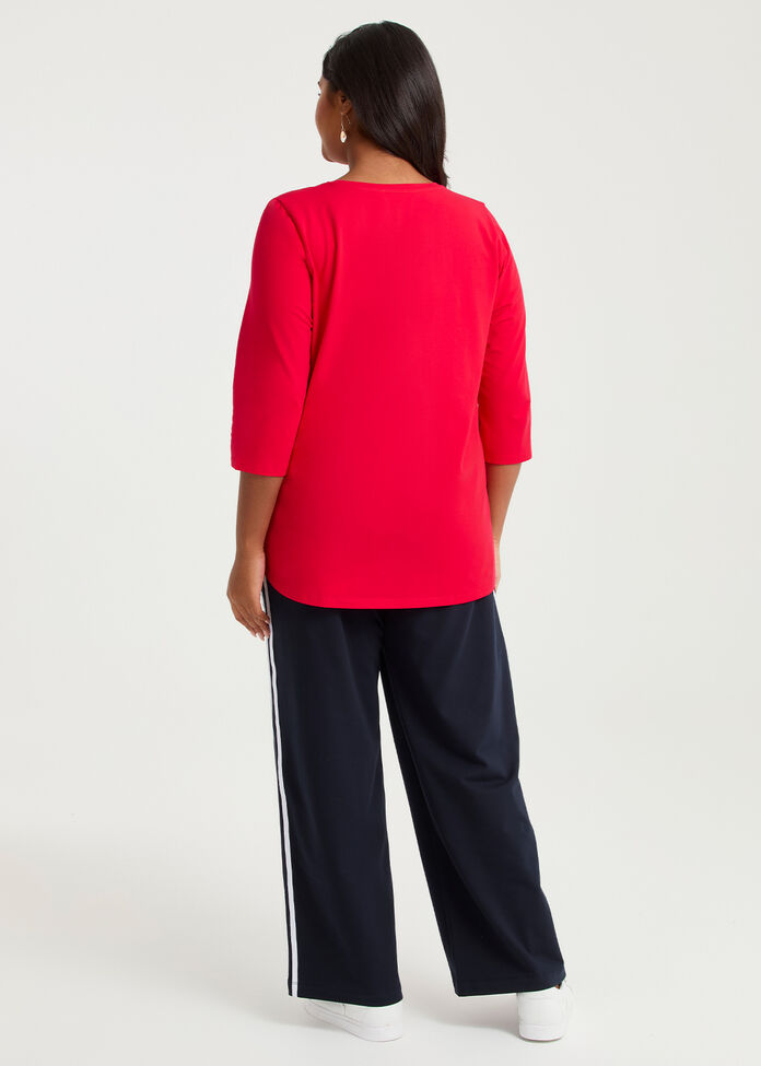 Good Earth Australian Cotton 3/4 T-Shirt, , hi-res