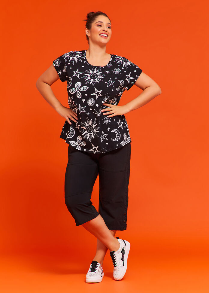 Active Crop Button Pant, , hi-res