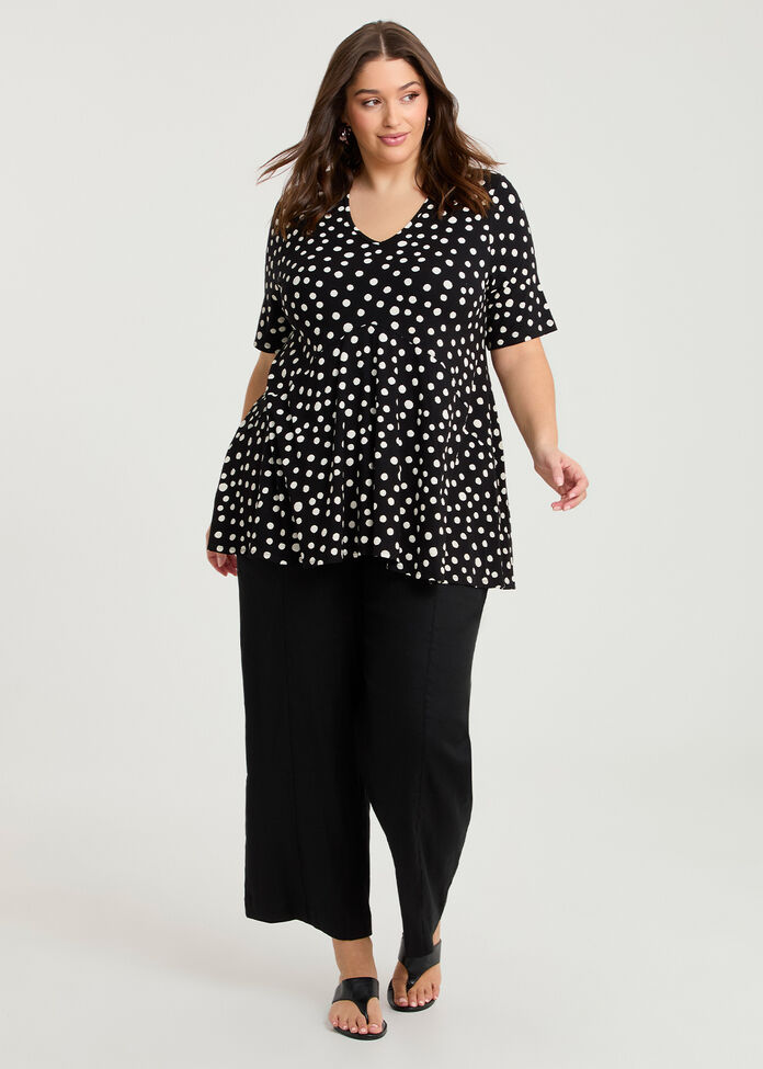 Bardot Polka Dot Natural Top, , hi-res