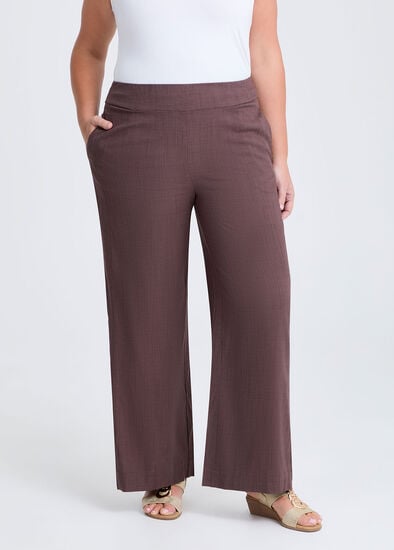 Plus Size Natural Kaia Wide Leg Pant