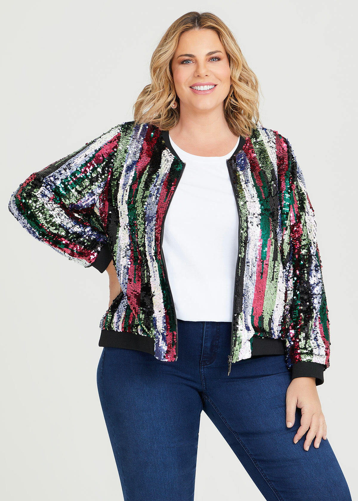 Holographic Silver Sequin Jacket Womens | Love Khaos