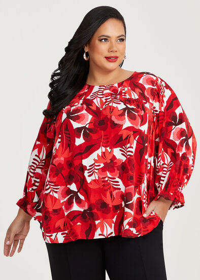 Plus Size Natural Zinnia Round Neck Top