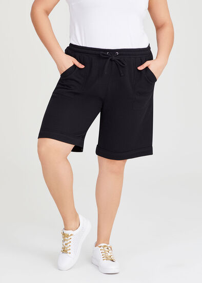 Plus Size Waffle Pull On Short