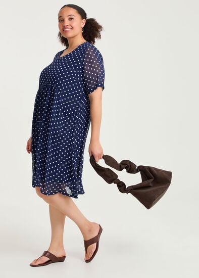 Plus Size Crushed Empire Line Dress