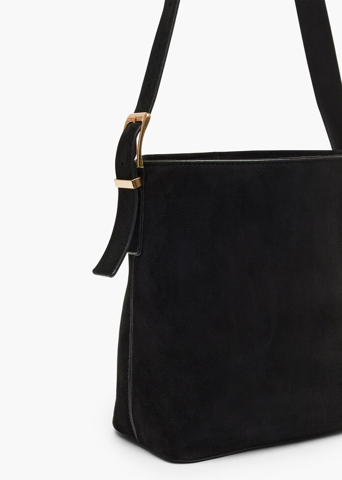 Faux Suede Shoulder Bag, , hi-res