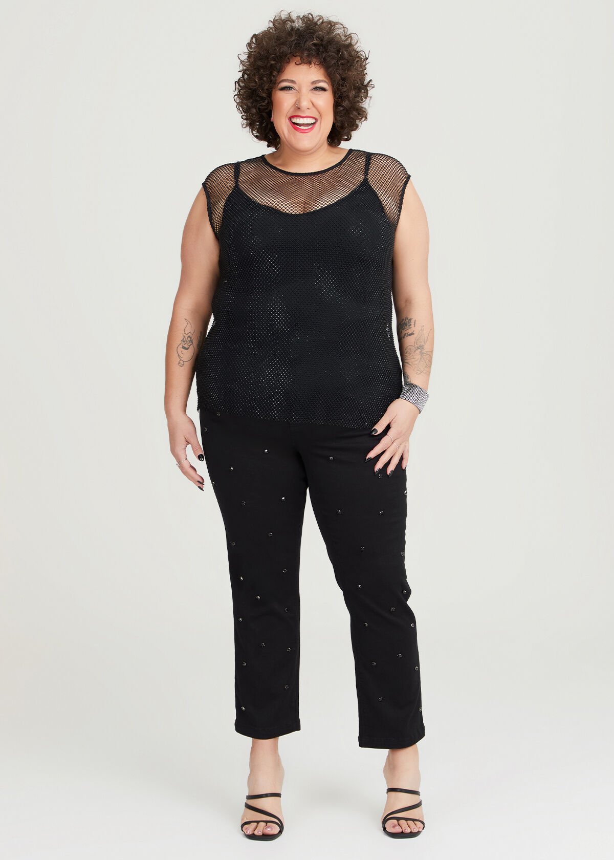 Rhinestone plus hotsell size tops