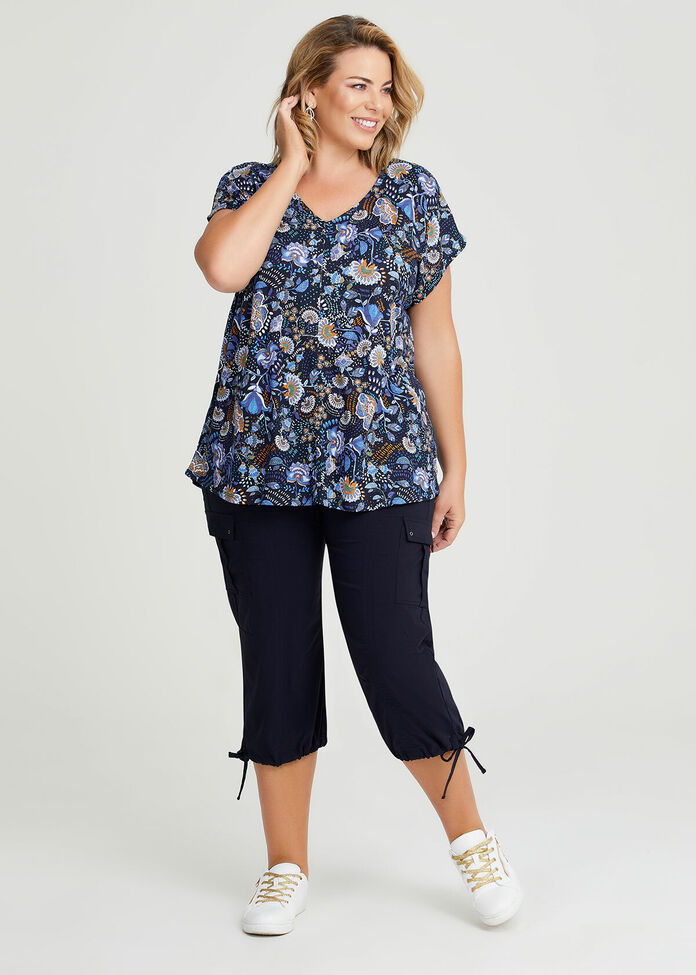 Castaway Cargo Tie Crop Pant, , hi-res