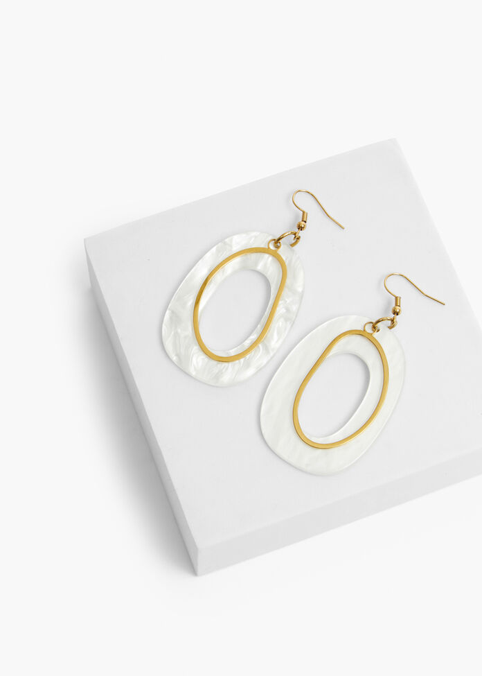 Large Acrylic Hoop Earrings, , hi-res