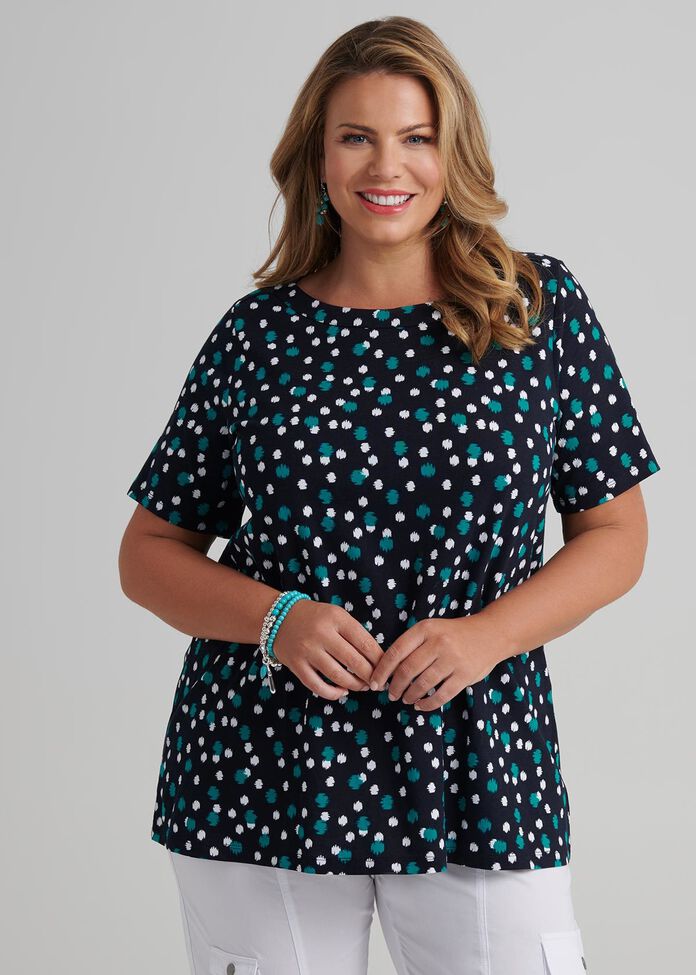 Ikat Spot Top, , hi-res