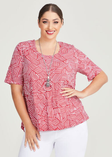 Plus Size Bamboo Adele Abstract Top