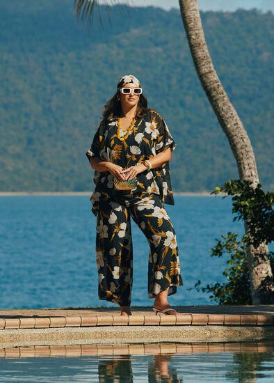 Plus Size Maryna Chiffon Wide Leg Pant