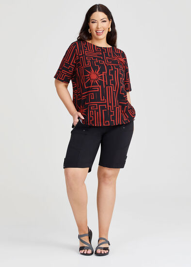 Plus Size Zip Pocket Cargo Short