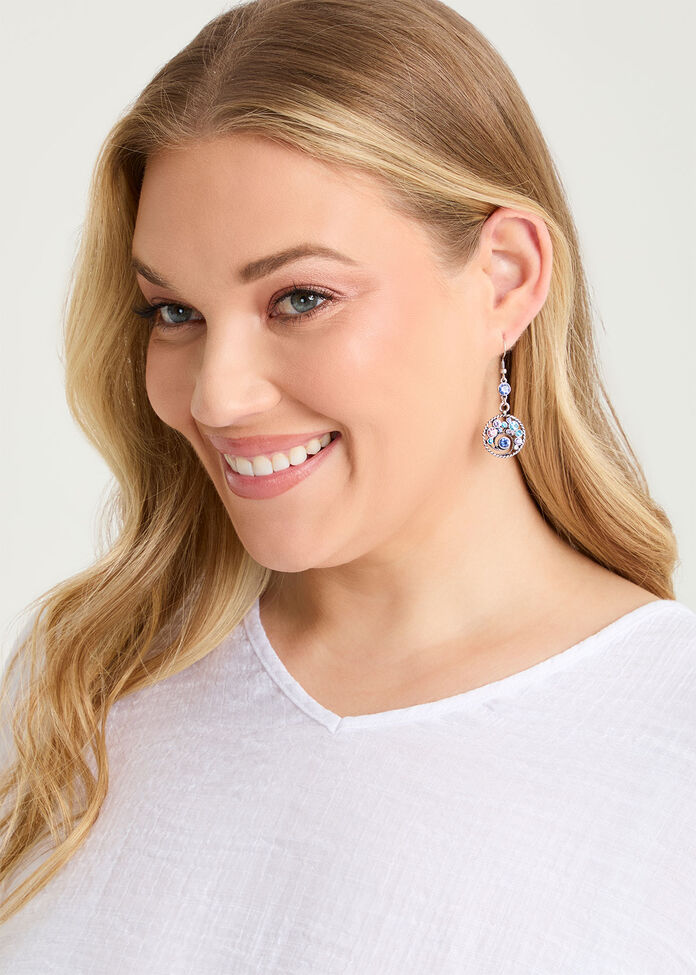 Delicate Jewels Round Drop Earrings, , hi-res