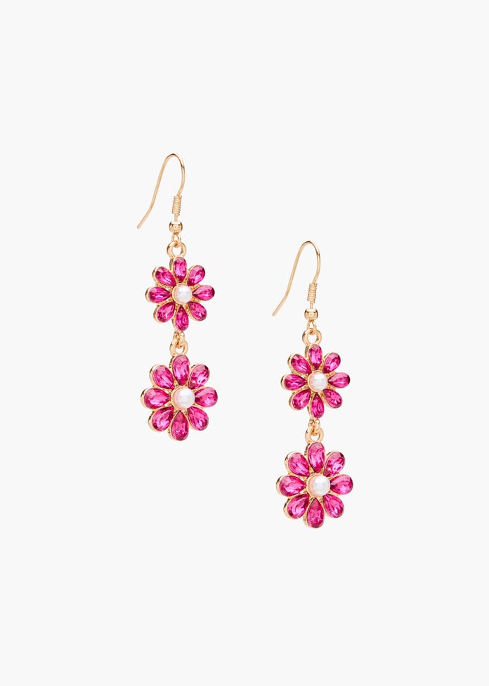 Delicate Flower Earrings, , hi-res