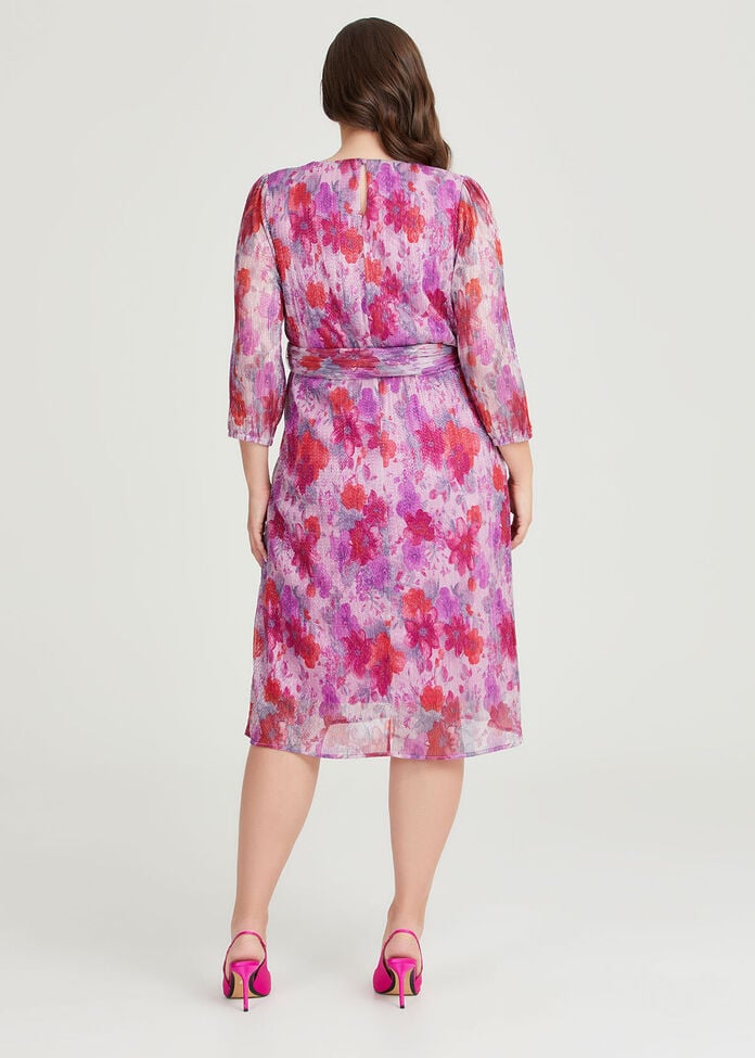 Blossom Shimmer Midi Dress, , hi-res