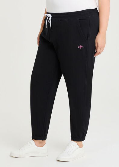 Plus Size Cotton Logo Relaxed Trackpant