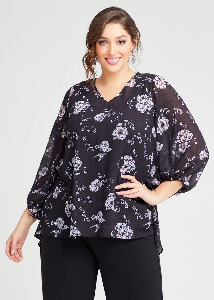 Audrey Floral Top, , hi-res