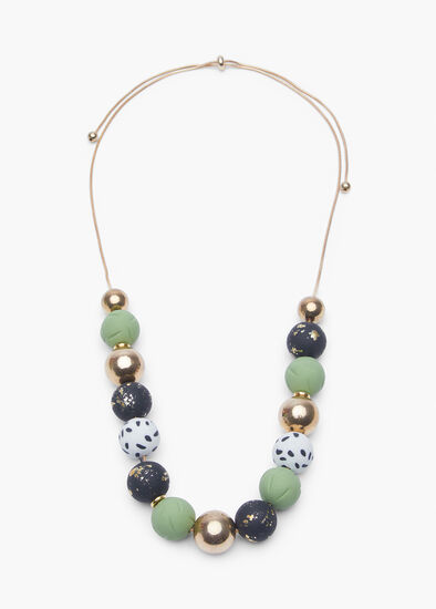 Polymer Clay Ball Necklace