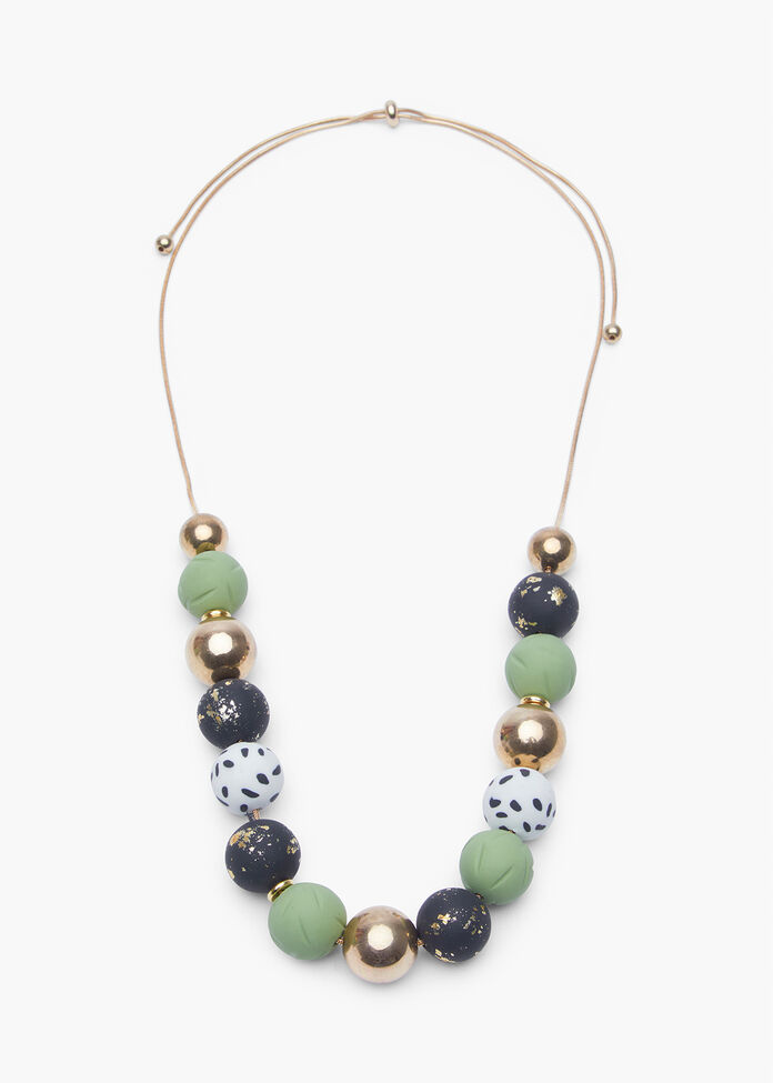 Polymer Clay Ball Necklace, , hi-res