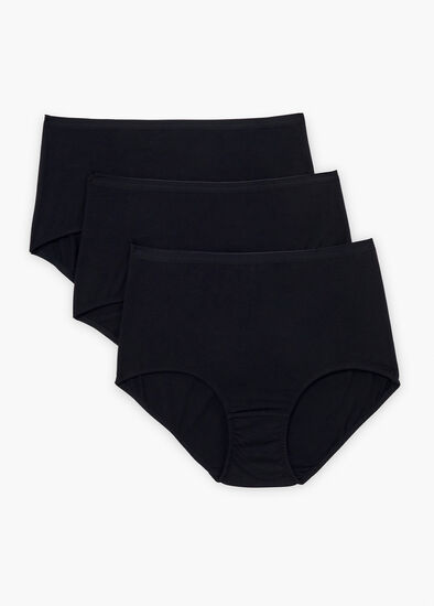 Plus Size 3 Pack Bamboo Full Briefs