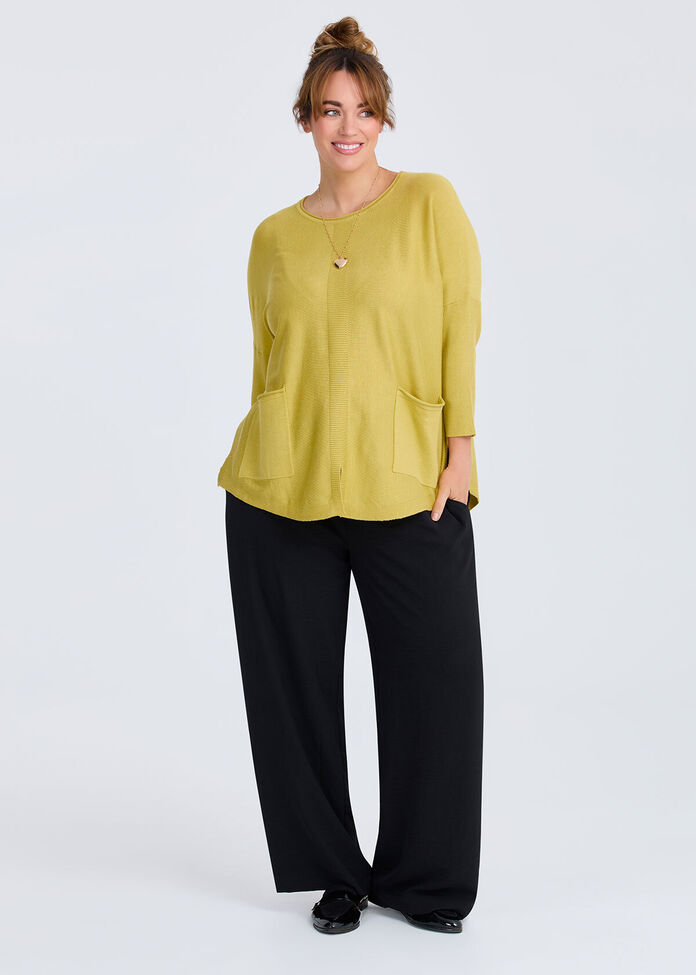 Pocket Batwing Natural Knit Jumper, , hi-res
