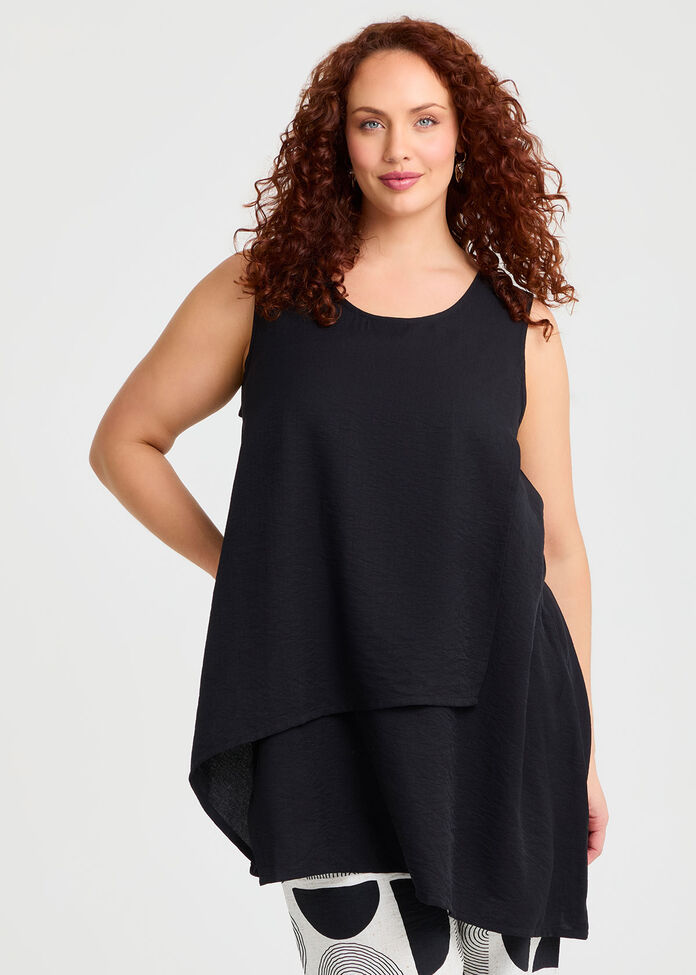 Natural Layering Sleeveless Top, , hi-res