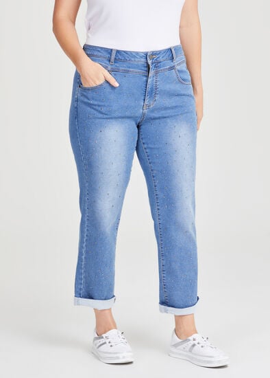 Plus Size Embellished Denim Jean