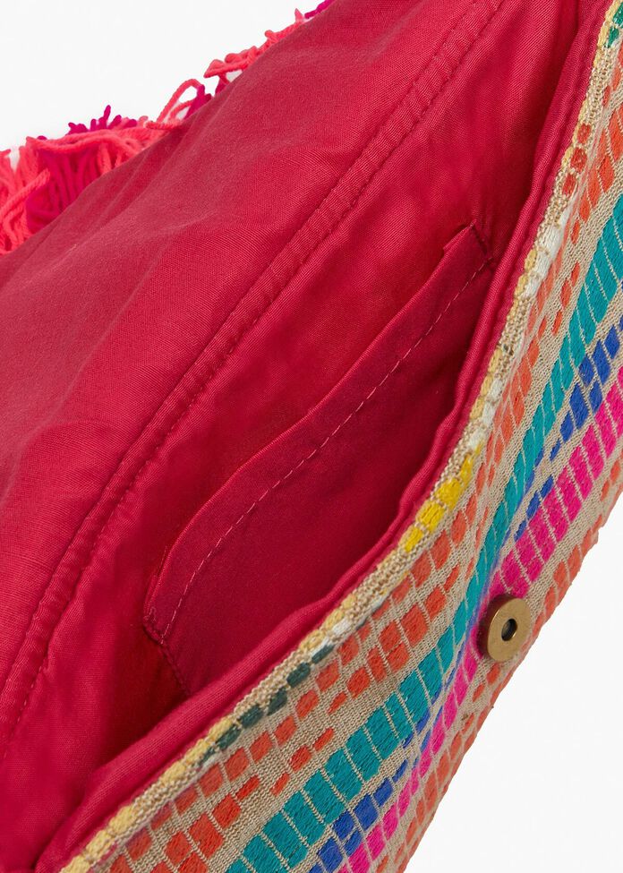 Shop Bright Fringed Clutch Accessories Taking Shape NZ