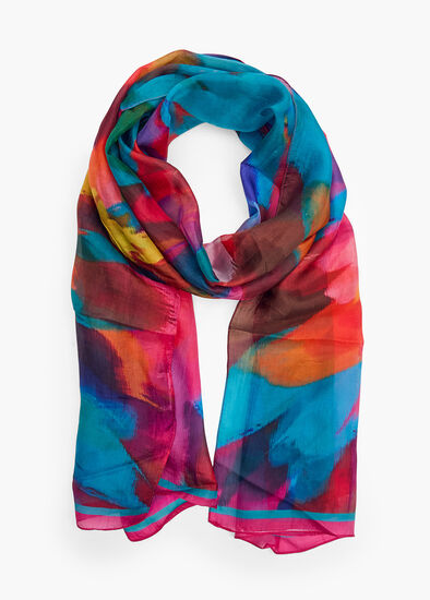 Bright Petal Silk Scarf