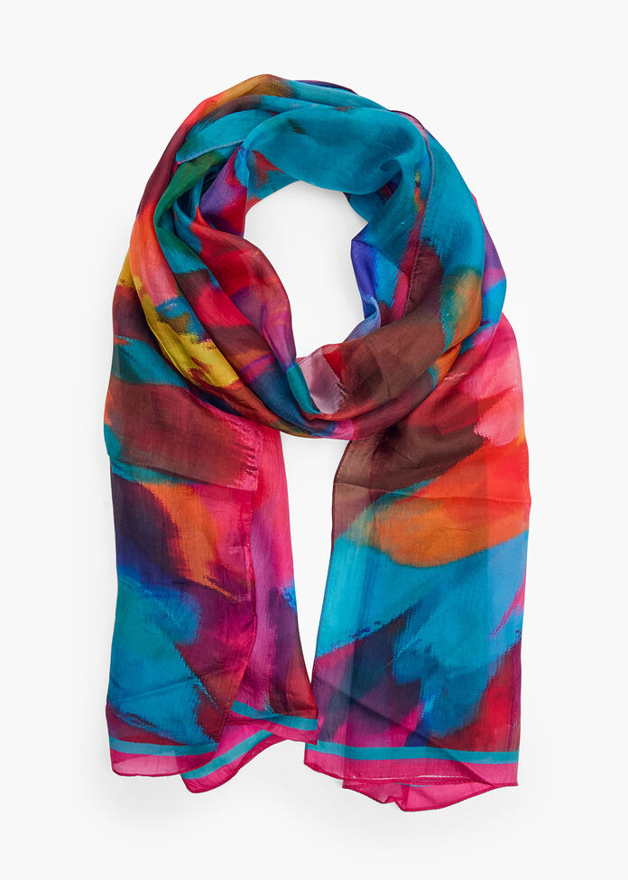 Bright Petal Silk Scarf, , hi-res