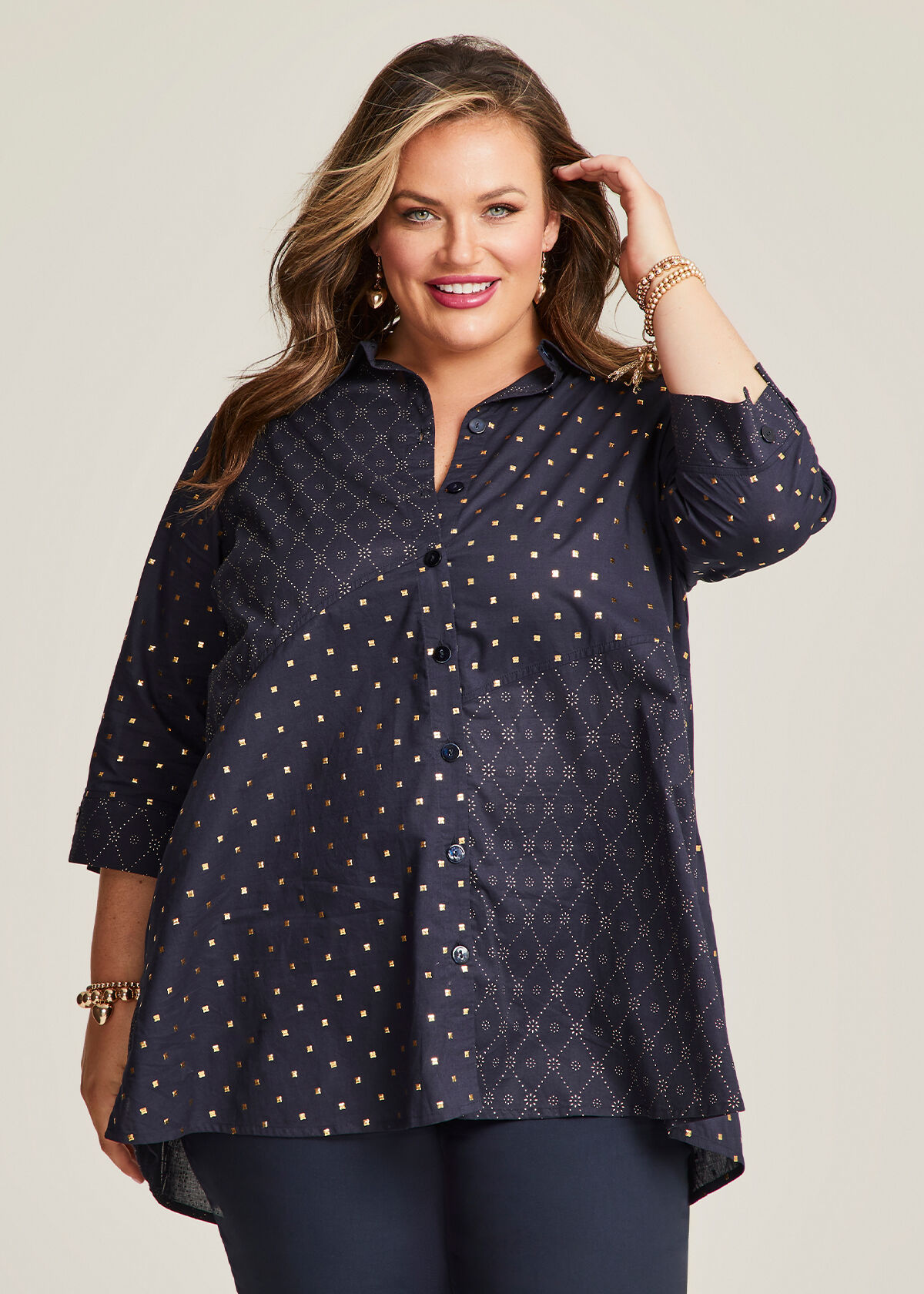 Plus size dress shop blouses for work