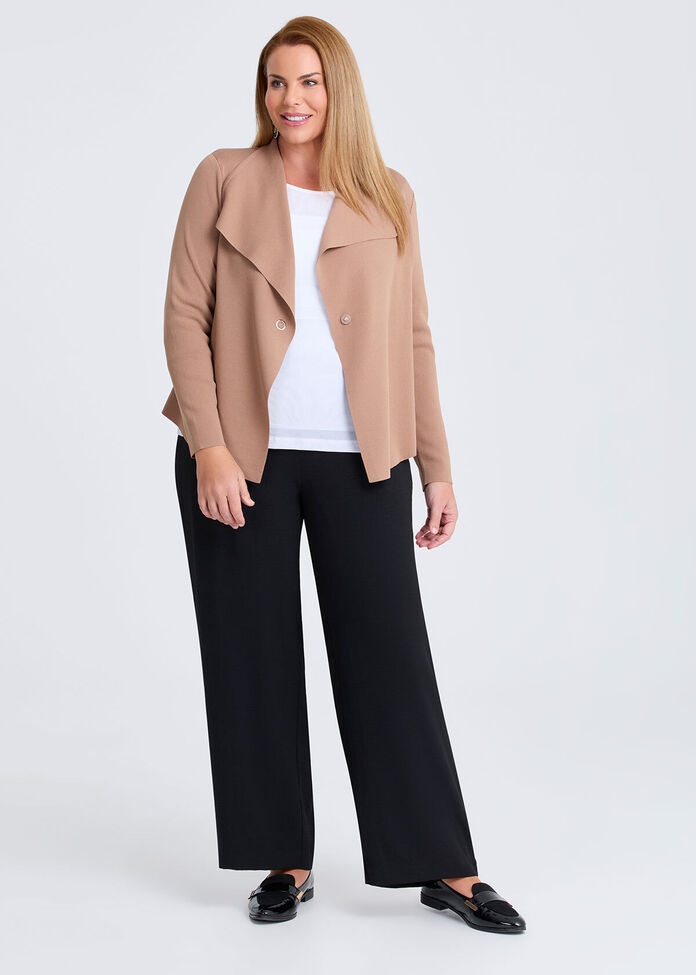 Shop Plus Size Urban Milano Natural Cardigan, Brown | Taking Shape NZ