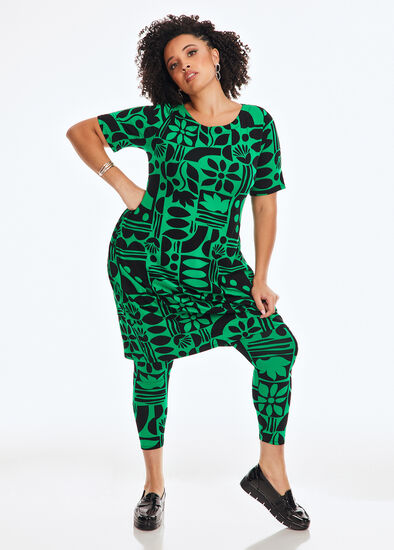 Plus Size Natural Electric Dreams Legging