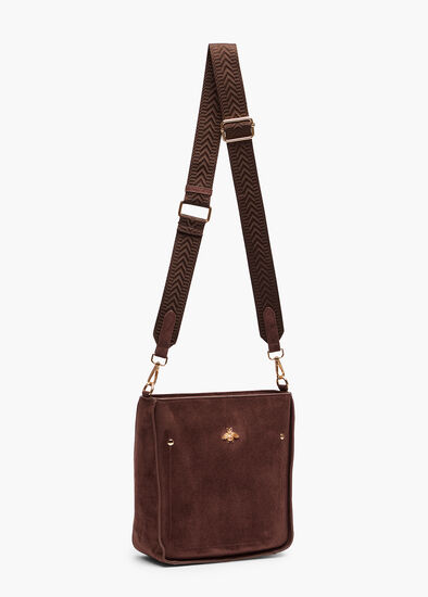 Plus Size Faux Suede Crossbody