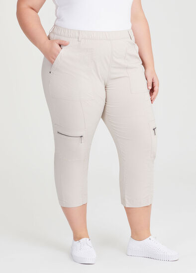 Plus Size Castaway Cargo 3/4 Pocket Pant