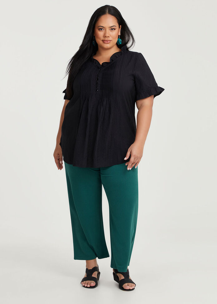 Ribbed Wide Leg Pant, , hi-res