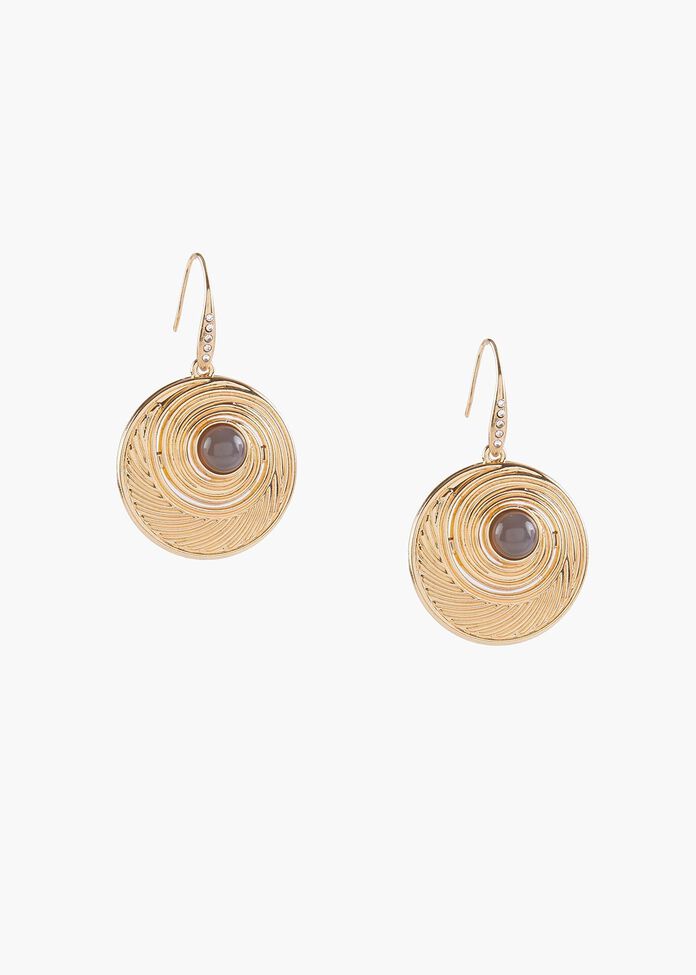 Swirl & Stone Earrings, , hi-res