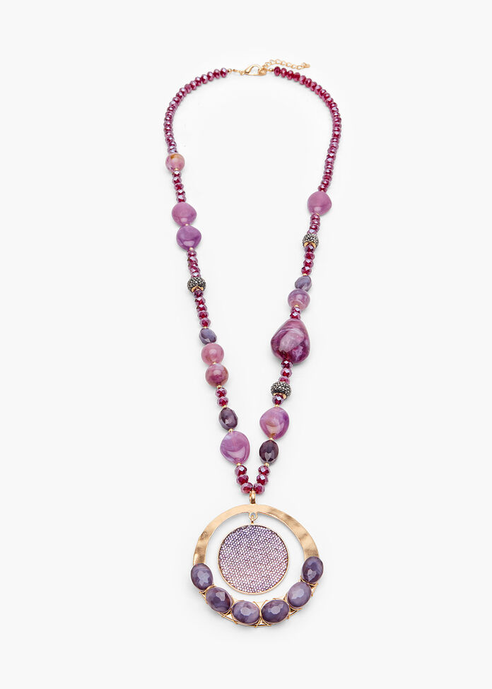 Crystal Gong Necklace, , hi-res
