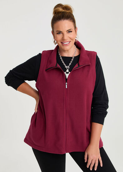 Plus Size Polar Fleece Vest
