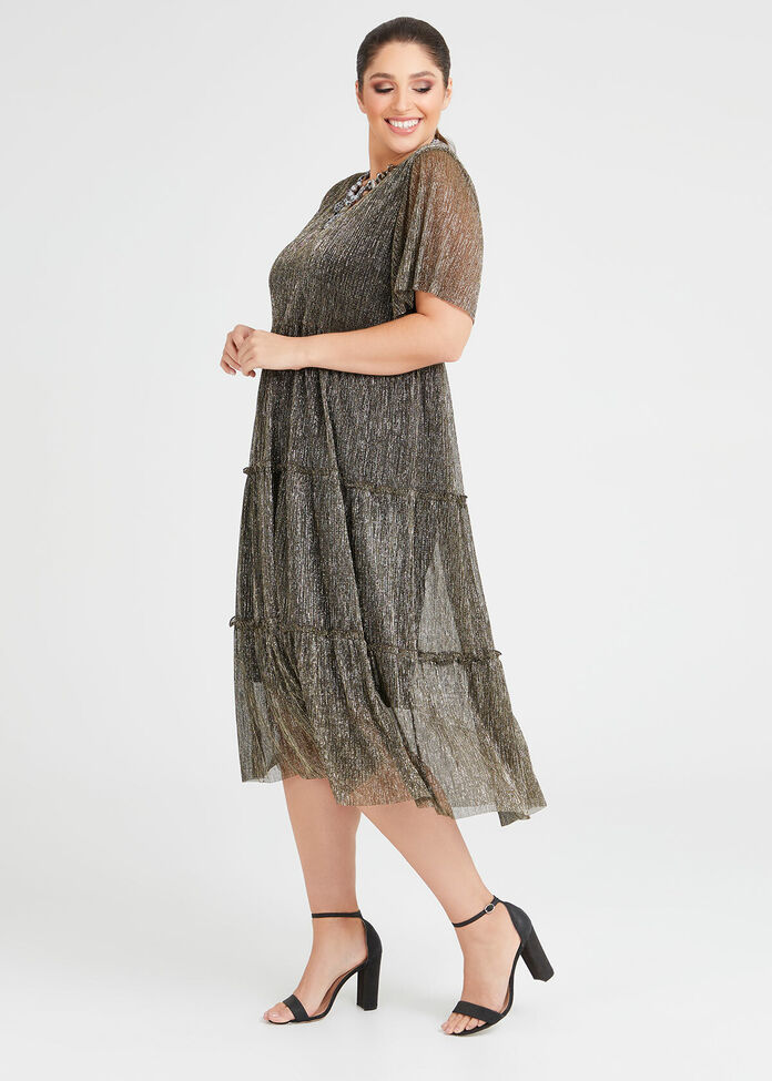 Shop Plus Size Goddess Shimmer Formal Dress, Black | Taking Shape AU
