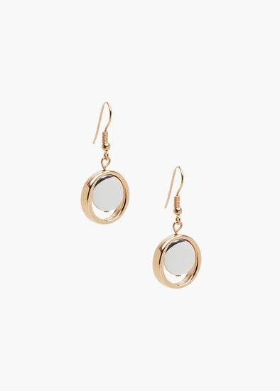 Two Tone Circle Earrings