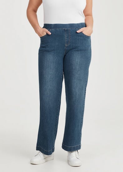 Plus Size Petite Organic Cotton Wide Leg Jean