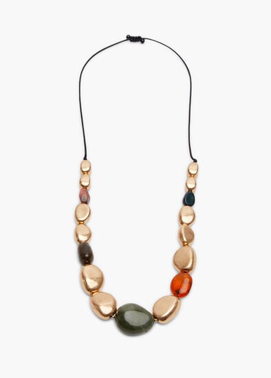 Beaded Autumn Long Necklace