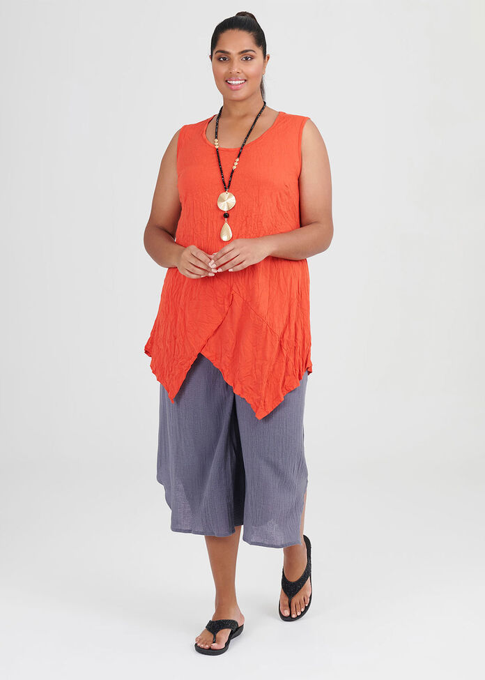 Linen Swansea Crop Pant, , hi-res