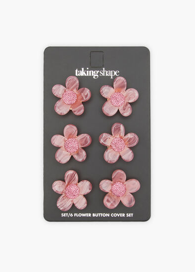 Flower Button Cover Set